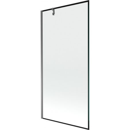 Mexen Next 1-wing bath screen 90 x 150 cm, black frame, gun metal - 895-090-000-00-70-95