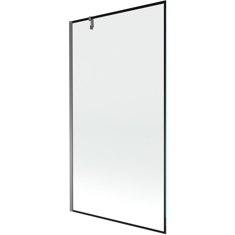 Mexen Next jednokrilni zaslon za kadu 100 x 150 cm, crni okvir, gun metal - 895-100-000-00-70-95