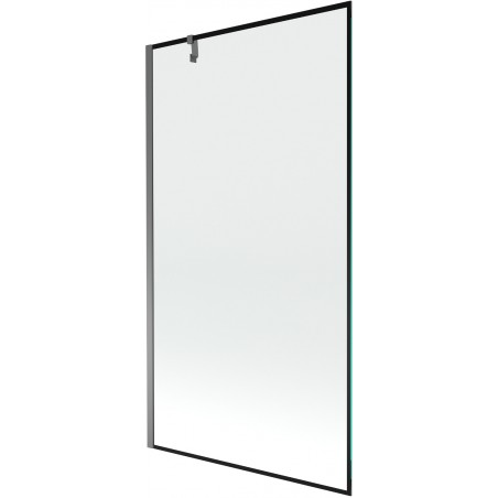 Mexen Next jednokrilni zaslon za kadu 100 x 150 cm, crni okvir, gun metal - 895-100-000-00-70-95
