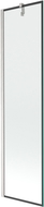 Mexen Next badwand scherm 1-deurs 50 x 150 cm, zwart frame, geborsteld nikkel - 895-050-000-00-70-97