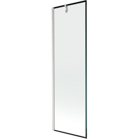 Mexen Next badwand scherm 1-delig 60 x 150 cm, zwart frame, geborsteld nikkel - 895-060-000-00-70-97