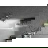 Mexen Next badwand met 1 deur 70 x 150 cm, zwart frame, geborsteld nikkel - 895-070-000-00-70-97