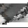 Mexen Next badwand met 1 deur 70 x 150 cm, zwart frame, geborsteld nikkel - 895-070-000-00-70-97