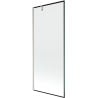 Mexen Next Badewannenwand 1-flügelig 80 x 150 cm, schwarzes Muster, gebürstetes Nickel - 895-080-000-00-70-97