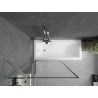 Paroi de bain Mexen Next 1 volet 90 x 150 cm, motif noir, nickel brossé - 895-090-000-00-70-97