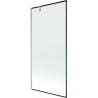 Mexen Next Badewannenwand 1-flügelig 90 x 150 cm, schwarzes Muster, gebürsteter Nickel - 895-090-000-00-70-97