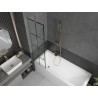 Mexen Next vannisein, 1-ukseline 50 x 150 cm, must ruudustik, kuldne harjatud - 895-050-000-00-77-55