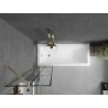 Mexen Next parawan nawannowy 1-skrzydłowy 50 x 150 cm, czarna kratka, złoty szczotkowany - 895-050-000-00-77-55