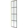 Mexen Next Badewannenabtrennung 1-flügelig 50 x 150 cm, schwarzes Muster, gebürstetes Gold - 895-050-000-00-77-55
