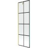 Mexen Next parawan nawannowy 1-skrzydłowy 60 x 150 cm, czarna kratka, złoty szczotkowany - 895-060-000-00-77-55