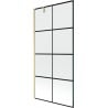 Mexen Next Badewannenabtrennung 1-flügelig 90 x 150 cm, schwarzes Muster, gebürstet Gold - 895-090-000-00-77-55