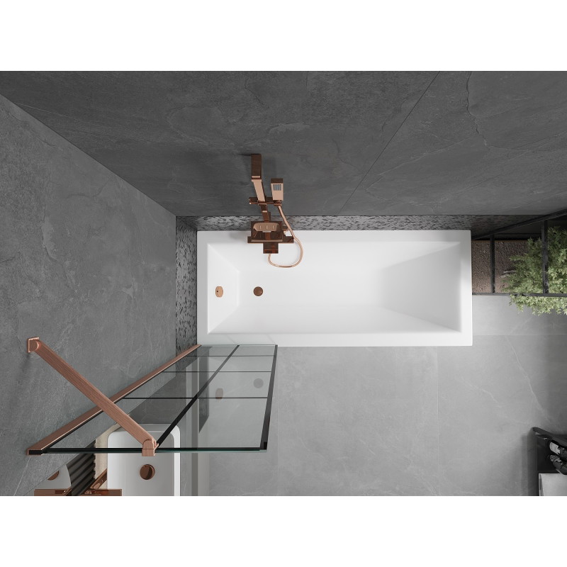 Mexen Next 1-leheline vanniekraan 50 x 150 cm, musta võre, harjatud vask - 895-050-000-00-77-65