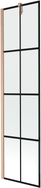 Mexen Next parawan nawannowy 1-skrzydłowy 50 x 150 cm, czarna kratka, miedź szczotkowana - 895-050-000-00-77-65