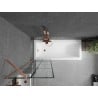 Mexen Next 1-wing bathtub screen 60 x 150 cm, black pattern, brushed copper - 895-060-000-00-77-65