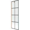 Mexen Next parawan nawannowy 1-skrzydłowy 60 x 150 cm, czarna kratka, miedź szczotkowana - 895-060-000-00-77-65