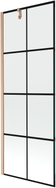 Mexen Next parawan nawannowy 1-skrzydłowy 70 x 150 cm, czarna kratka, miedź szczotkowana - 895-070-000-00-77-65