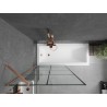 Mexen Next paravan za kadu, 1-krilni 90 x 150 cm, crna rešetka, brušena bakra - 895-090-000-00-77-65