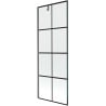 Mexen Next Badewannen-Faltwand 1-flügelig 70 x 150 cm, schwarzes Muster, gebürstetes Gun Gray - 895-070-000-00-77-66