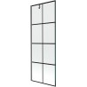 Mexen Next parawan nawannowy 1-skrzydłowy 70 x 150 cm, czarna kratka, gun gray szczotkowany - 895-070-000-00-77-66