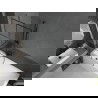 Mexen Next einteilige Badewannenabtrennung 80 x 150 cm, schwarzes Muster, gebürstetes Gun Gray - 895-080-000-00-77-66