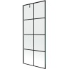 Mexen Next vanniparavann, 1-osaline, 80 x 150 cm, must ruudustik, harjatud kahur-hall - 895-080-000-00-77-66
