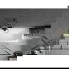 Mexen Next badwand paravent 1-deurs 100 x 150 cm, zwart raster, gun grijs geborsteld - 895-100-000-00-77-66