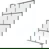 Mexen Next badwand paravent 1-deurs 100 x 150 cm, zwart raster, gun grijs geborsteld - 895-100-000-00-77-66