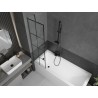 Mexen Next vanniparavents, 1-tiivaline 50 x 150 cm, must ruudustik, gun metal - 895-050-000-00-77-95