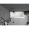 Mexen Next Badewannenwand 1-flügelig 50 x 150 cm, schwarzes Muster, Gun Metal - 895-050-000-00-77-95