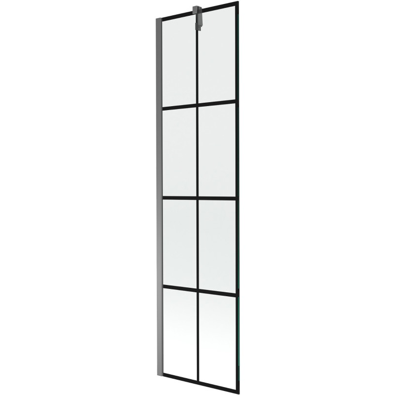 Mexen Next vanniparavents, 1-tiivaline 50 x 150 cm, must ruudustik, gun metal - 895-050-000-00-77-95