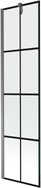 Mexen Next 1-wing bath screen 50 x 150 cm, black grid, gun metal - 895-050-000-00-77-95