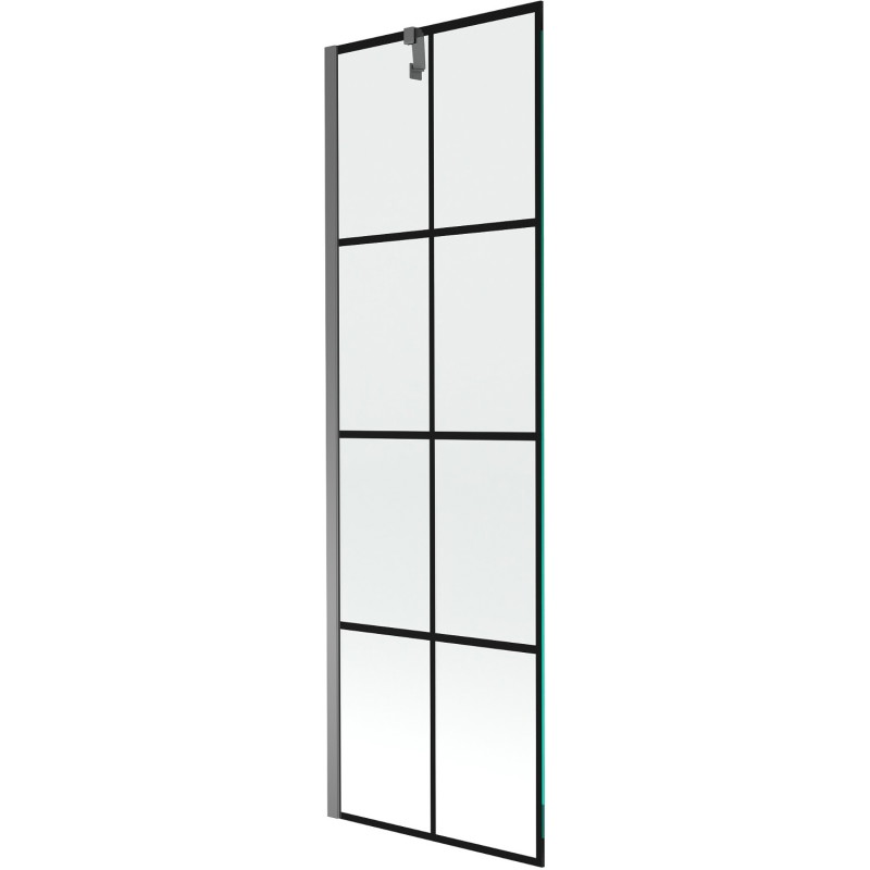 Mexen Next vannitoasisektsioon, 1-leheline, 60 x 150 cm, must ruudustik, gun metal - 895-060-000-00-77-95