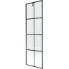 Mexen Next 1-wing bath screen 60 x 150 cm, black grid, gun metal - 895-060-000-00-77-95