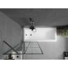 Mexen Next 1-panel bath screen 70 x 150 cm, black pattern, gun metal - 895-070-000-00-77-95