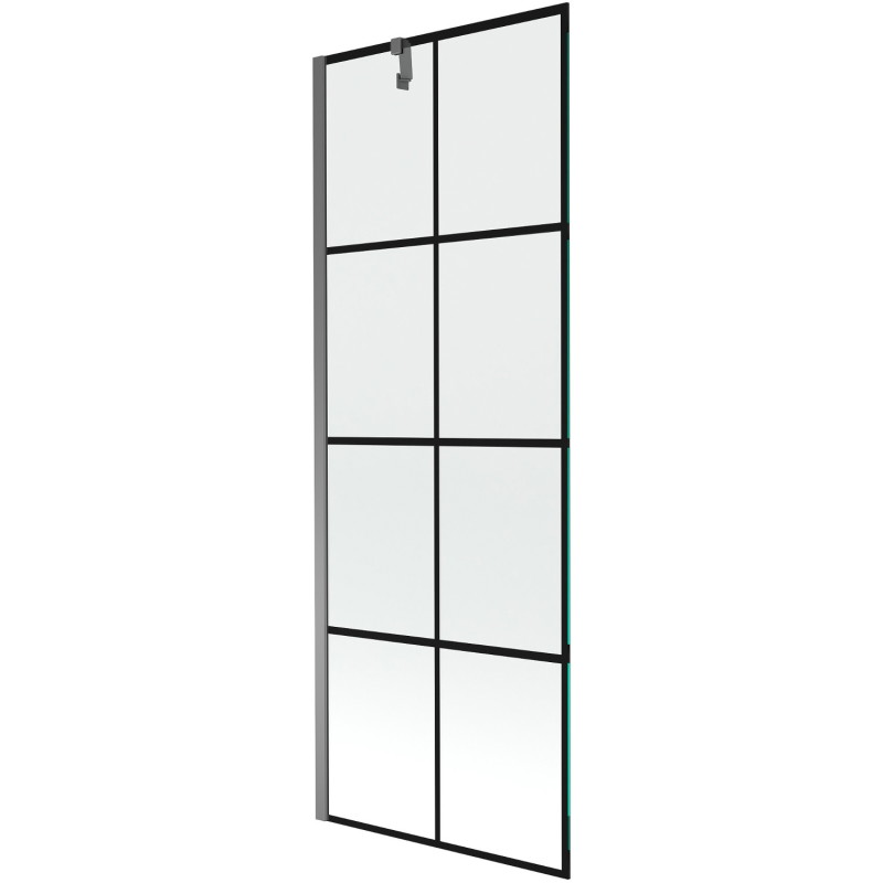 Mexen Next vanniekraan 1-tiivaline 70 x 150 cm, must ruudustik, gun metal - 895-070-000-00-77-95