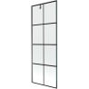 Mexen Next parawan nawannowy 1-skrzydłowy 70 x 150 cm, czarna kratka, gun metal - 895-070-000-00-77-95