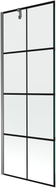 Mexen Next parawan nawannowy 1-skrzydłowy 70 x 150 cm, czarna kratka, gun metal - 895-070-000-00-77-95
