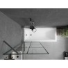 Mexen Next ühe tiivaga vanni paravan 80 x 150 cm, must ruudustik, gun metal - 895-080-000-00-77-95