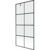 Mexen Next Duschabtrennung 1-flügelig 90 x 150 cm, schwarzes Muster, Gun Metal - 895-090-000-00-77-95