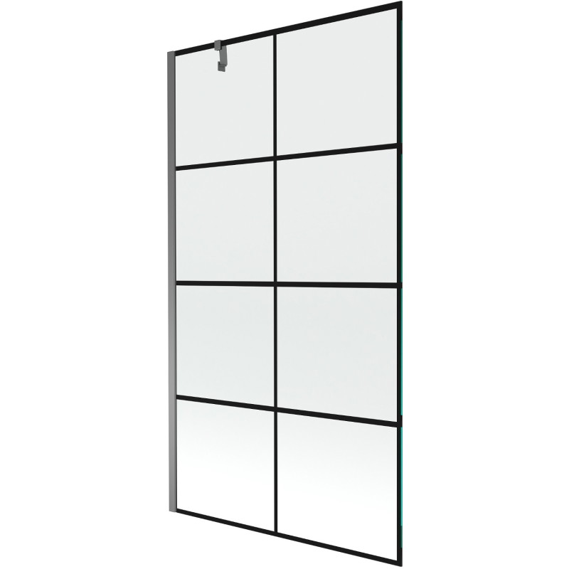 Mexen Next 1-krilni tuš paravan 100 x 150 cm, crna mrežica, pištoljska metalik - 895-100-000-00-77-95