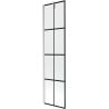 Mexen Next einteilige Badewannenabtrennung 50 x 150 cm, schwarzes Muster, gebürsteter Nickel - 895-050-000-00-77-97