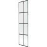 Mexen Next parawan nawannowy 1-skrzydłowy 50 x 150 cm, czarna kratka, nikiel szczotkowany - 895-050-000-00-77-97