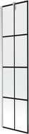 Mexen Next parawan nawannowy 1-skrzydłowy 50 x 150 cm, czarna kratka, nikiel szczotkowany - 895-050-000-00-77-97