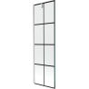 Mexen Next Duschwand 1-flügelig 60 x 150 cm, schwarzes Muster, gebürsteter Nickel - 895-060-000-00-77-97