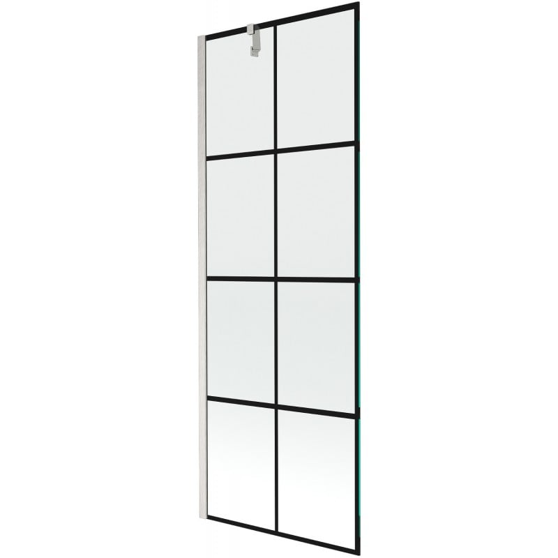 Mexen Next écran de baignoire 1 volet 70 x 150 cm, motif noir, nickel brossé - 895-070-000-00-77-97