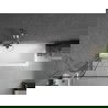Mexen Next badscherm 1-vleugelig 70 x 150 cm, zwart raster, geborsteld nikkel - 895-070-000-00-77-97