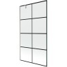 Mexen Next vannisein 1-sulgur, 100 x 150 cm, musta ruudustikuga, harjatud nikkel - 895-100-000-00-77-97