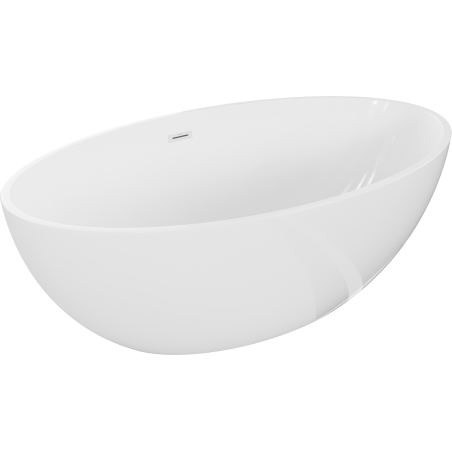 Mexen Nike freistehende Badewanne 175 x 100 cm, weiß, weißer Überlauf - 54071751000-20