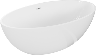 Mexen Nike freistehende Badewanne 175 x 100 cm, weiß, Überlauf weiß - 54071751000-20