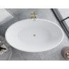 Mexen Nike freistehende Badewanne 175 x 100 cm, weiß, Ablauf in gebürstetem Gold - 54071751000-55